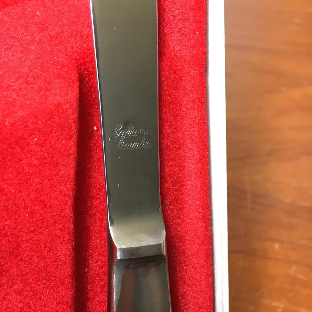 LANTANA Capri Italy Carving Set  70's MCM Stainless Steel Vtg
